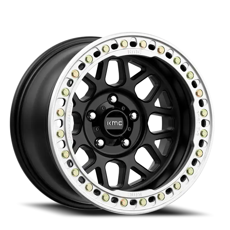 KMC Grenade Crawl Beadlock KM235 SB 20x10 -48 8x165.1mm 125.5mm Satin Black Money Back Guarantee