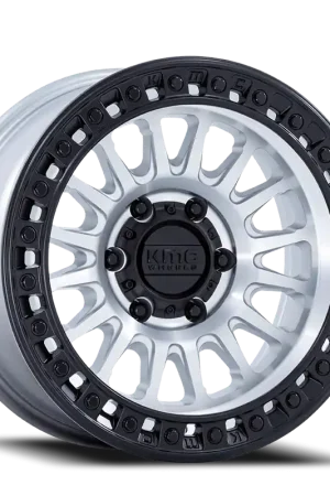 KMC IMS KM552 DB 17x8.5 -10 6x135mm 87.1mm Machined Silver Matte Black Lip Cheap