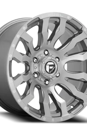 Fuel Blitz D693 22x10 -18 5x127mm 71.5mm Brushed Gunmetal Tinted Clear Clearance