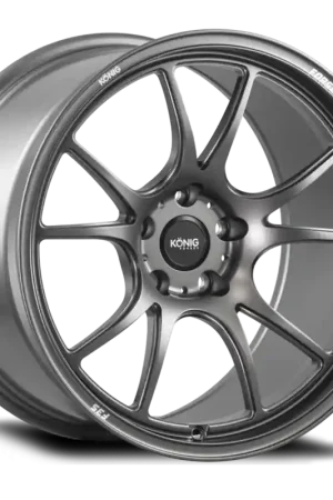 Same Day Shipping Konig Forged F3S 18X9.5 5X114.3 ET35 Satin Charcoal Knurled Bead