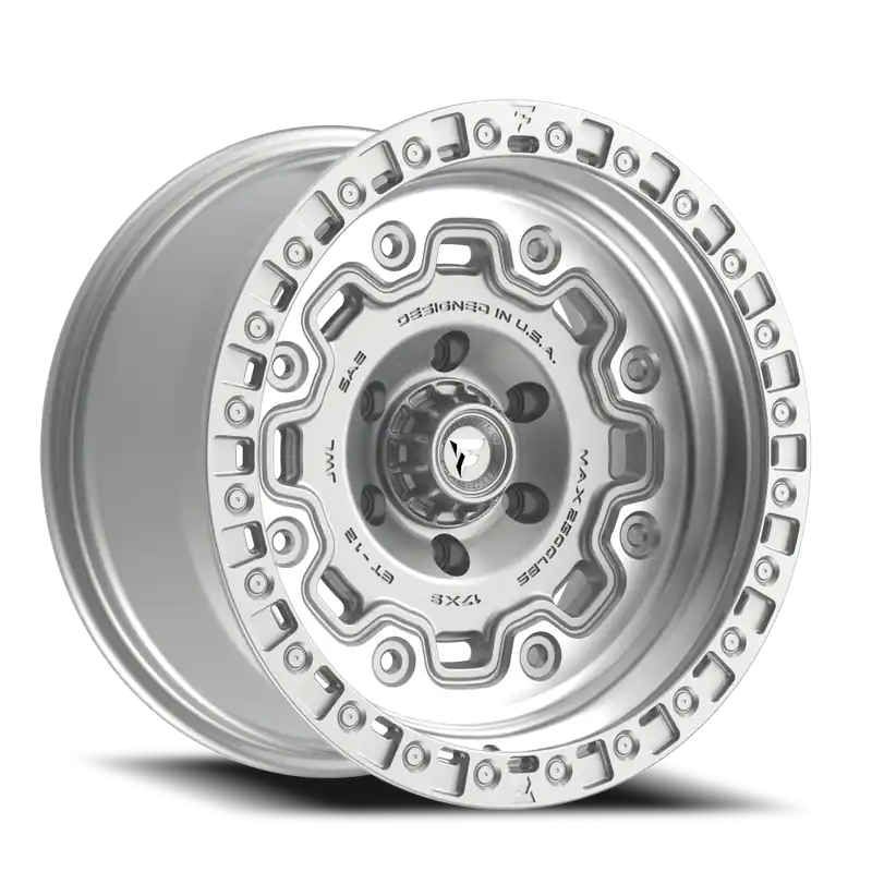 Get Yours Fittipaldi Offroad Terra Series FT100 MS 17x9 -12 6x139.7mm 106.2mm Gloss Silver Machined