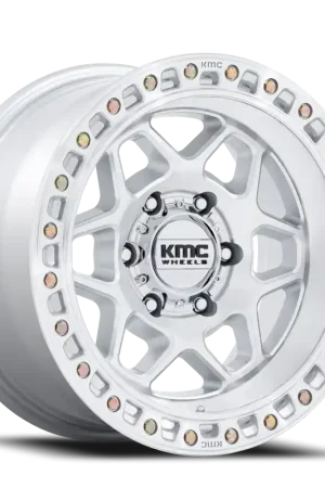 KMC Torx KM553SD 17x9 -12 5x127mm 71.5mm Gloss Silver Machined Face Free Delivery