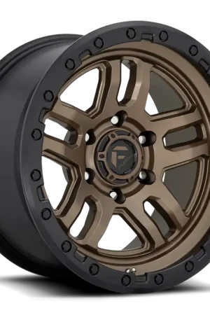 Free Returns Fuel AMMO D702 17x9 -12 6x139.7mm 106.1mm Matte Bronze Black Bead Ring