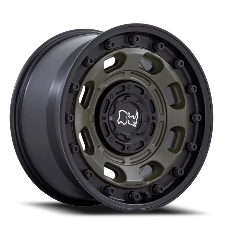 Top Pick Black Rhino Atlas ODG 17x8.5 -10 5x127/5x139.7mm 78.1mm Olive Drab Green Black Lip