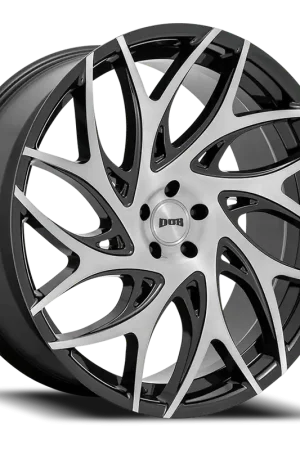 DUB G.O.A.T. S260 24x10 +25 6x139.7mm 106.1mm Gloss Black Brushed Face-Dark Tint Spokes High Quality