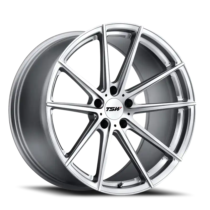 While Supplies Last TSW Bathurst SL 19x9.5 +39 5x120mm 76.1mm Silver Mirror Cut Face
