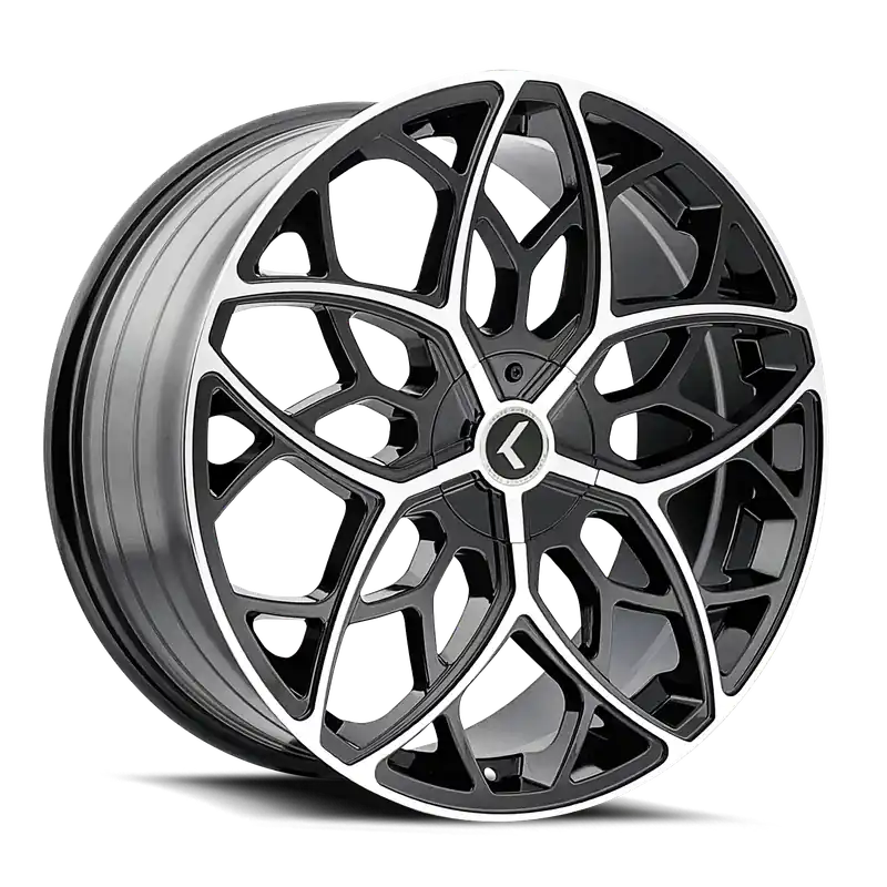 Same Day Shipping Kraze Ricochet KR184 Black Machined 22x8.5 5x112/5x114.3 38mm 72.62mm