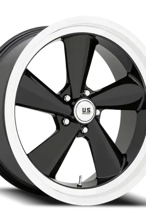 US Mags TS U136 22x9 +15 5x127mm 78.1mm Gloss Black Diamond Cut Lip Price Cut