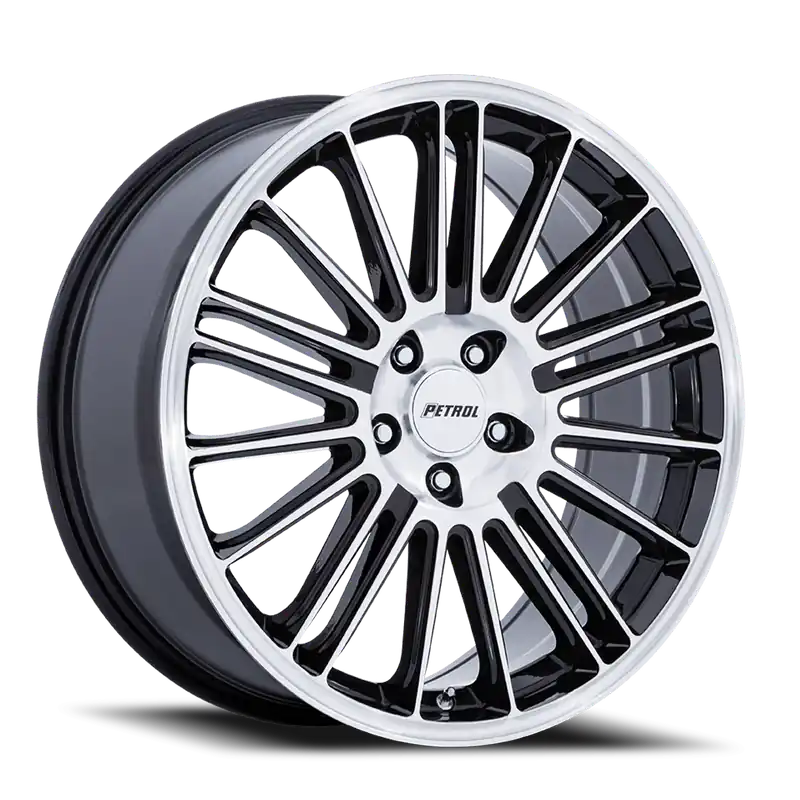 Exclusive Offer Petrol P1D GBM 18x8 +40 5x110mm 72.56mm Gloss Black Machined Face