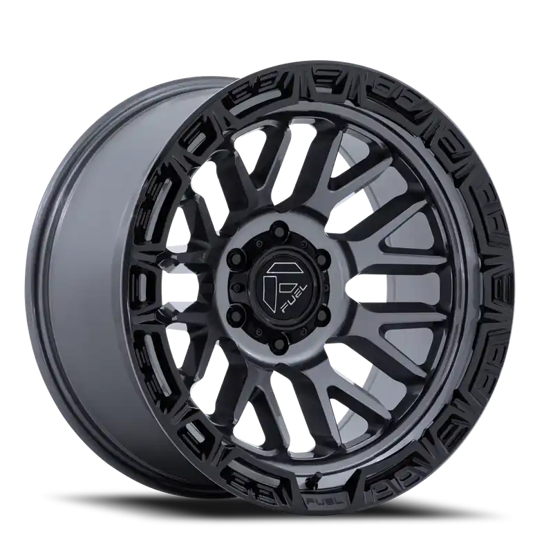 Fuel Rail FC890AB 20x10 -18 5x127mm 71.5mm Gloss Gunmetal Gloss Black Lip Same Day Shipping