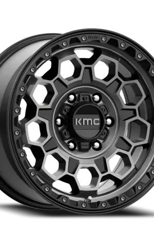 KMC Trek KM545 GY 17x9 -12 6x139.7mm 106.1mm Satin Black Gray Tint Hot Picks