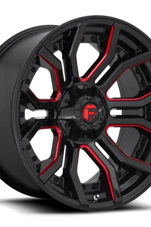 Fuel Rage D712 20x9 +1 6x135/6x139.7mm 106.1mm Gloss Black Red Tinted Clear Discount