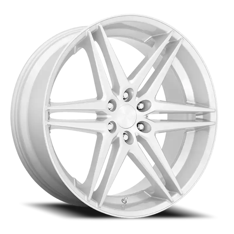 Fast Shipping DUB Dirty Dog S270 24x10 +25 6x139.7mm 106.1mm Silver Brushed Face