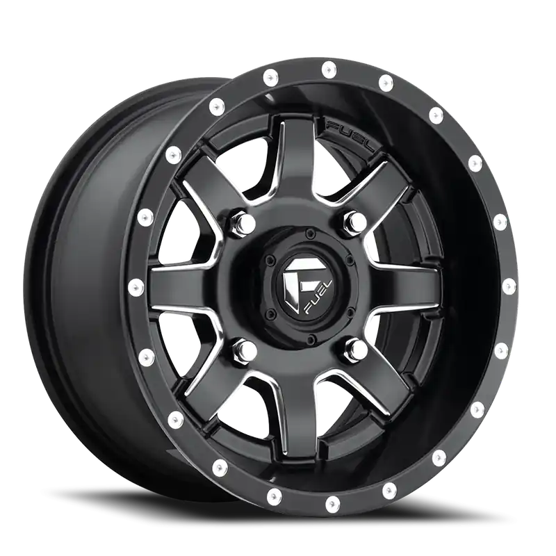 Fuel Maverick UTV D538 15x7 +13 4x136mm 110.2mm Matte Black Milled Direct From Manufacturer