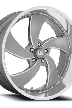 Reduced Price US Mags Desperado 5 U133 20x9.5 +1 5x120.65mm 72.56mm Anthracite Milled-Diamond Cut Lip