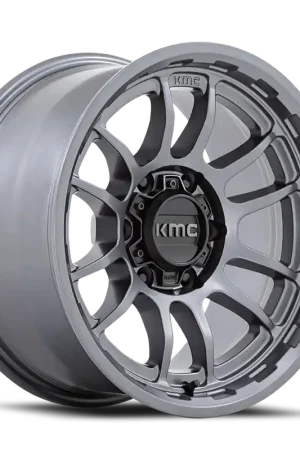 KMC Wrath KM727 GY 17x8.5 -10 6x139.7mm 106.1mm Matte Anthracite Final Sale