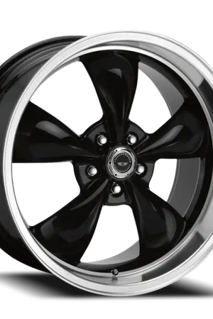 Best Choice American Racing Torq Thrust M AR105 BK 17x7 +0 5x114.3mm 72.6mm Gloss Black Machined Lip