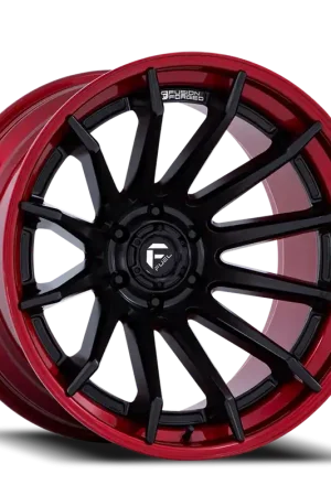 Fuel Burn FC403MQ 22x10 -18 6x135mm 87.1mm Matte Black Candy Red Lip Exclusive Offer