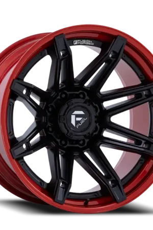 Discount Fuel Brawl FC401MQ 22x10 -18 8x180mm 124.2mm Matte Black Candy Red Lip