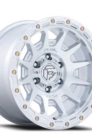 Fuel Fortress FC884SD 17x8.5 +25 6x135mm 87.1mm Gloss Silver Machined Face Flash Sale