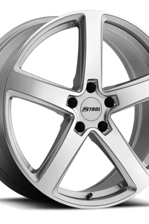 Mega Sale Petrol P2A SL 17x8 +35 5x100mm 72.1mm Silver Machined Cut Face