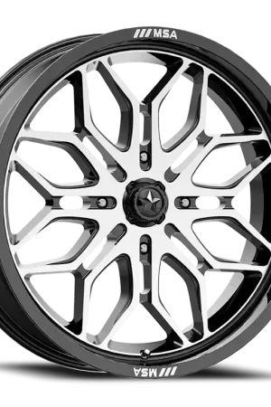 MSA Sniper M47 GBM 18x7 +10 4x137mm 96mm Gloss Black Machined Best Seller