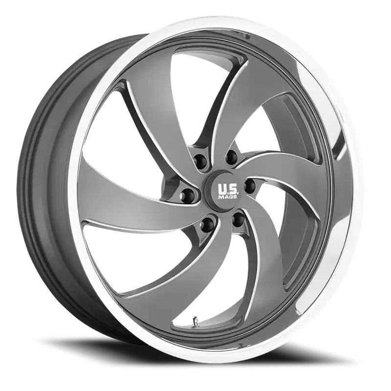 Weekend Sale US Mags Desperado 6 U133 24x10 +25 6x135mm 87.1mm Anthracite Milled-Diamond Cut Lip