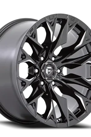 Professional Grade Fuel Flame 6 D803 22x10 -18 6x135mm 87.1mm Gloss Black Milled