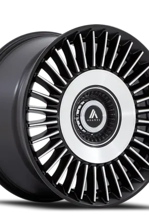 Big Sale Asanti Black Label Tiara ABL-40 SB 20x10.5 +18 5x115/5x120mm 74.1mm Satin Black Bright Machined Face