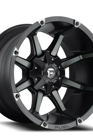 Fuel Coupler D556 20x9 +20 8x180mm 124.3mm Matte Black Machined-Dark Tint Free Shipping