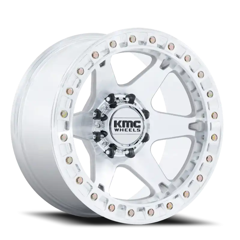 Same Day Shipping KMC VI Beadlock KM238 MS 20x10 -48 8x165.1mm 125.1mm Machined Silver