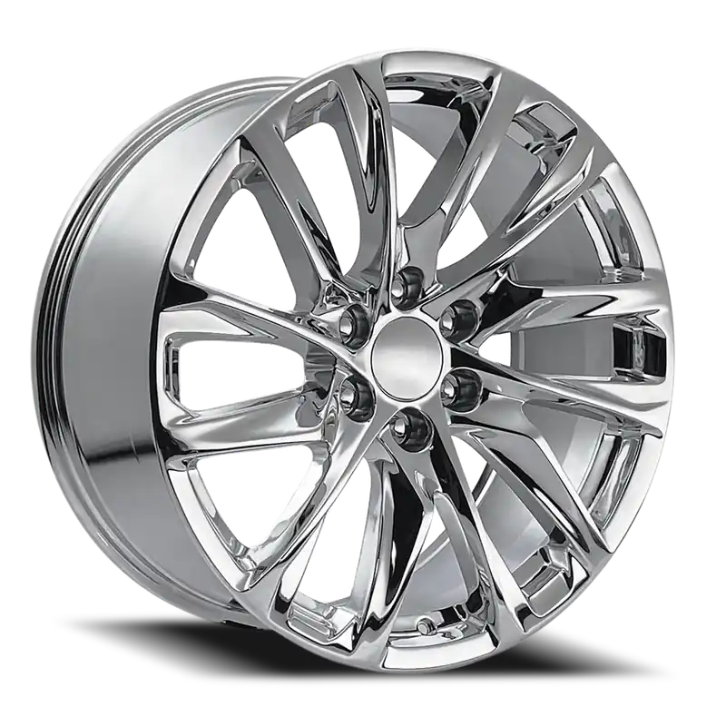 Factory Reproductions FR 98 Escalade 12 Spoke Replica CH 22x9 +28 6x139.7mm 78.1mm Chrome Cheap