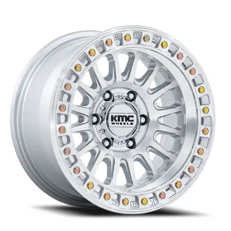 Shop Now KMC IMS KM552 SD 18x9 +18 8x180mm 124.2mm Gloss Silver Machined Face
