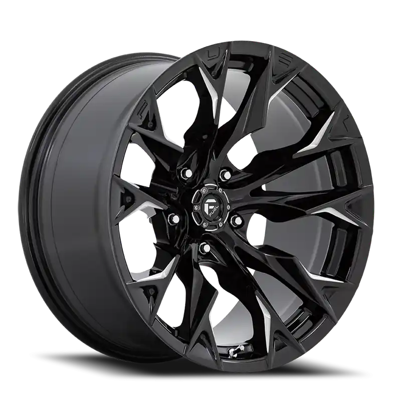 Buy Direct Fuel Flame 5 D803 22x12 -44 5x127mm 71.5mm Gloss Black Milled