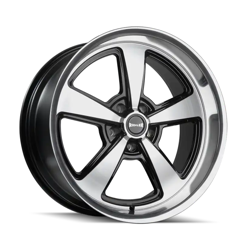 Ridler 652 Gloss Black With Diamond Cut Face & Lip 18x9.5 5x139.7 0mm 108.1mm Limited Edition