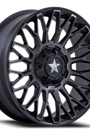 Hot Deal MSA Clubber M50 DT 20x7 +0 4x137/4x156mm 110.1mm Matte Black Double Dark Tint