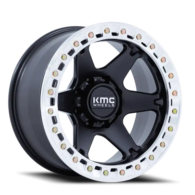 KMC VI Beadlock KM238 BM 20x10 -48 8x165.1mm 125.1mm Satin Black Machined Ring Free Delivery