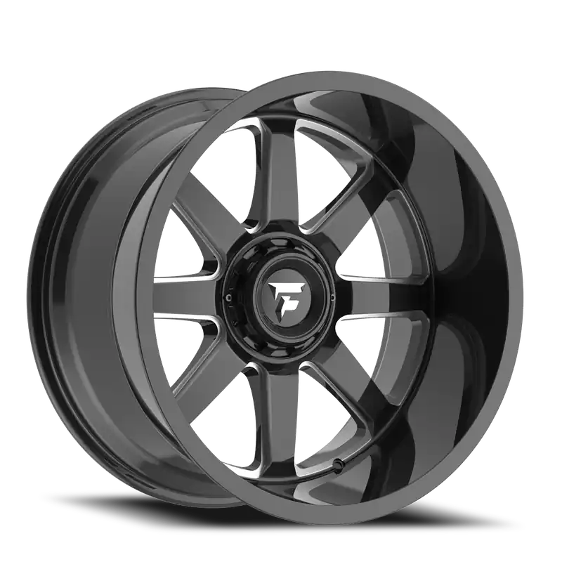 Fittipaldi Offroad Alpha Series FA16BM 18x9 +12 8x165mm 130.2mm Gloss Black Milled Direct From Manufacturer