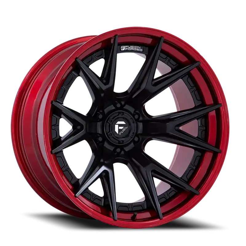 Low Price Fuel Catalyst FC402MQ 24x12 -44 8x165.1mm 125.1mm Matte Black Candy Red Lip