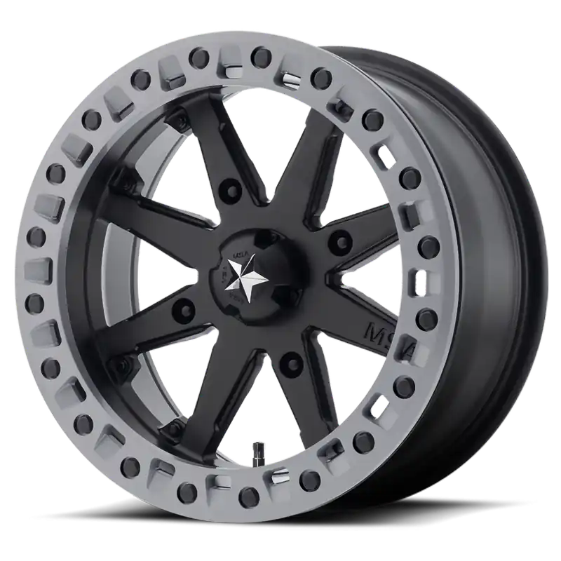 Trending MSA Lok2 M31 18x7 +0 4x156mm 132mm Satin Black Matte Gray Ring
