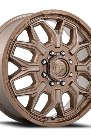 Limited Edition Fuel Flux Dually D876 22x8.25 +104 8x165.1mm 117mm Platinum Bronze