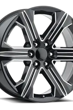 Fan Favorite Factory Reproductions FR 47 2018 GMC Sierra Replica GB-M 22x9 +24 6x139.7mm 78.1mm Gloss Black Milled Ball