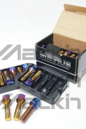 Wheel Mate Mevius 17 Hex Lug Bolt Set of 20 - Black 14x1.25 40mm Cone 60 DEG TAP Exclusive