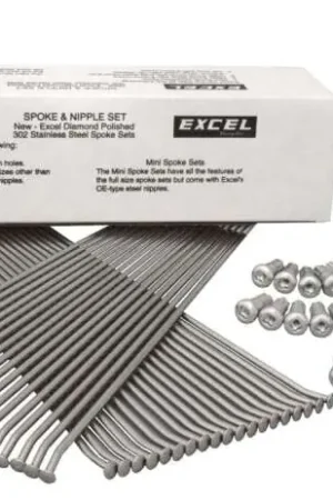 Excel Rear Spoke/Nipple Set - 10 Gauge / 28Qty - Silver Original