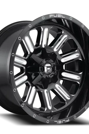 Fuel Hardline D620 18x9 +1 8x170mm 125.1mm Gloss Black Milled Affordable