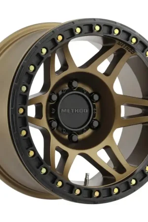 Method MR106 Beadlock 17x9 -44mm Offset 6x5.5 108mm CB Method Bronze w/BH-H24125 Wheel Luxury