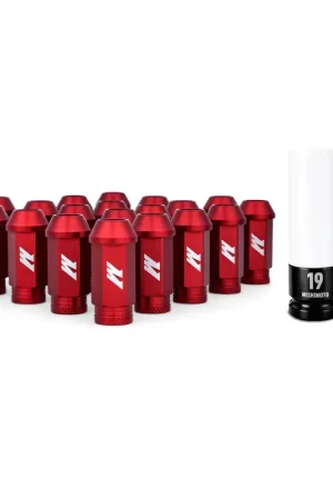 Mishimoto Aluminum Locking Lug Nuts M12x1.5 20pc Set Red Crafted