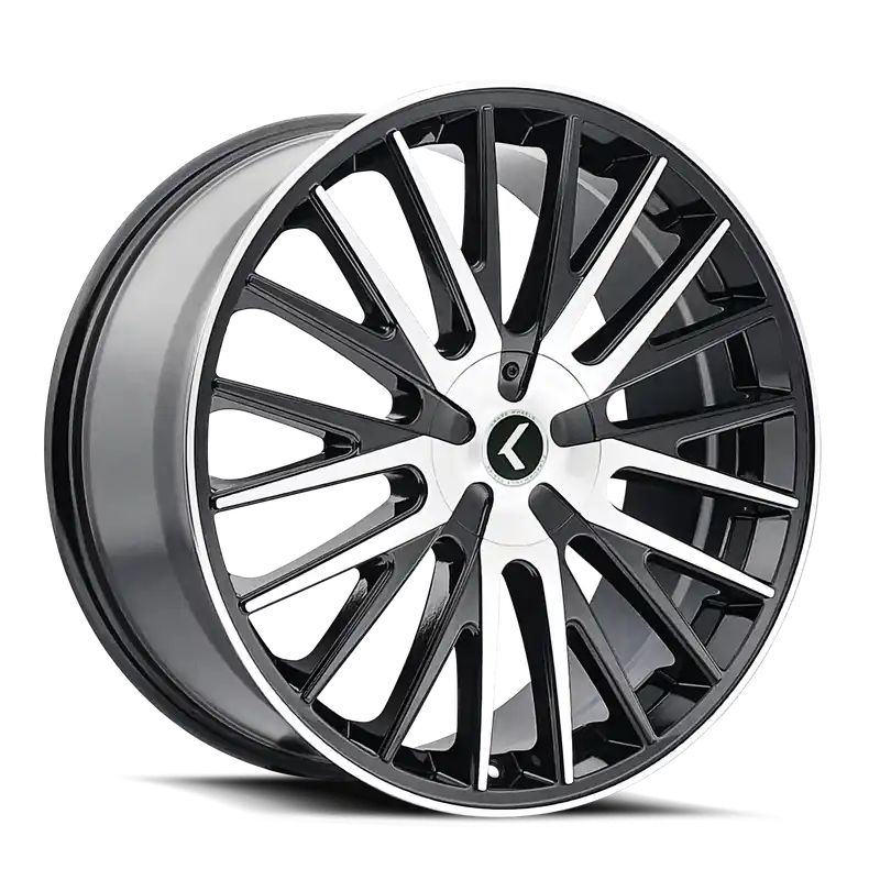 Kraze Double Down KR185 Gloss Black Machined 17x8 5x112/5x120 38mm 74.1mm Limited Edition