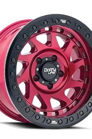 Cheap Dirty Life Enigma Race 9313 Gloss Crimson Candy Red 17x9 6x139.7 x12mm 106mm