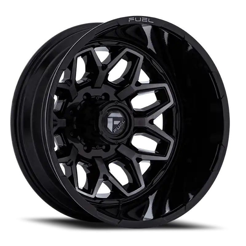 Fuel Flux Dually D875 22x8.25 -201 8x165.1mm 117mm Gloss Black Double Dark Tint Special Discount